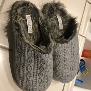 PJ Salvage faux cable knit slippers